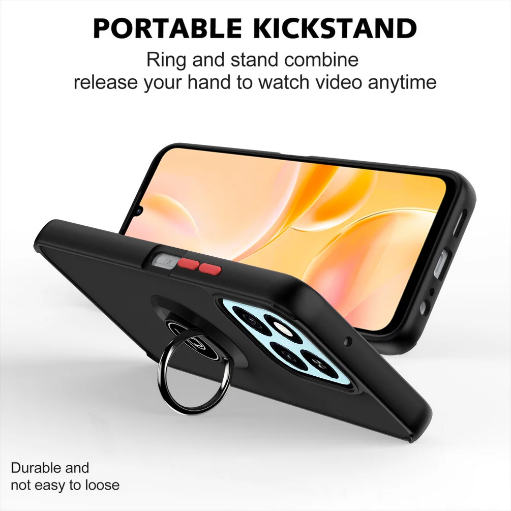 Funda de soporte giratorio para ZTE Blade A55 A35 ZTE Axon 60 Lite Axon60, cubierta de soporte de anillo de Metal para coche - imagen 2