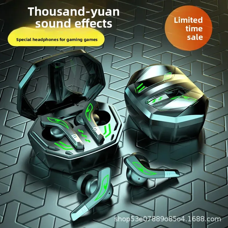 Auriculares para juegos TWS, intrauditivos inalámbricos de bajo retardo, cabina de carga tipo c para escuchar música, entretenimiento de ocio - imagen 2