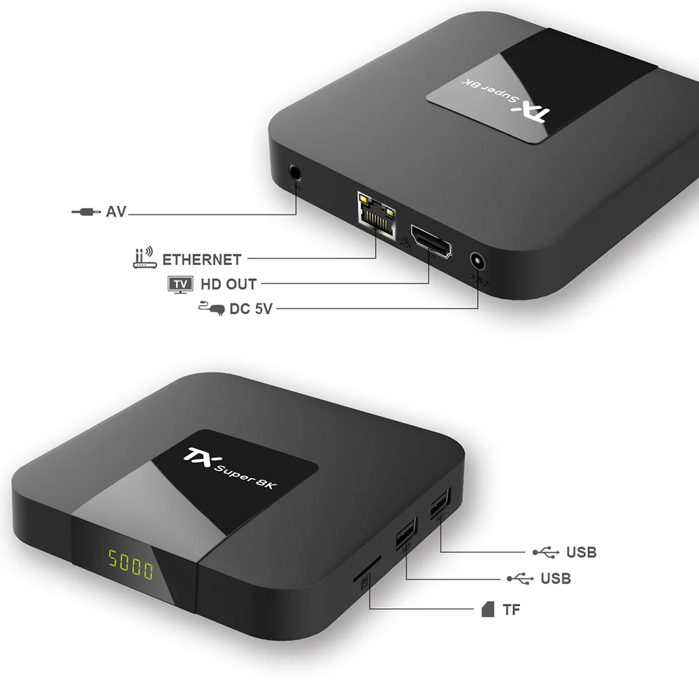 [Genuino] Super valor nuevo Android Smart TV Box TX Super 8K TV box mercado Global reproductor multimedia muestra 2GB 16GB Wifi TV decodificador - imagen 2