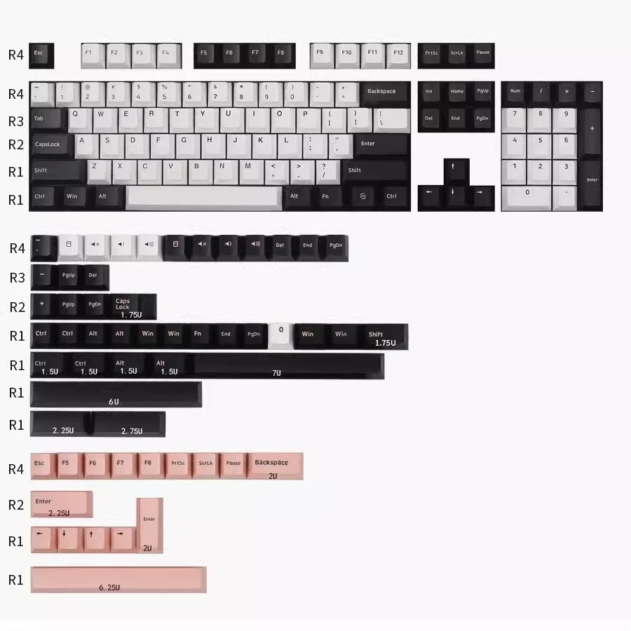 1 Juego de teclas GMK Olivia Nautilus rojo samurái amatista Iris WOB BOW PBT teclas de doble disparo teclas de perfil de cereza - imagen 2