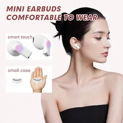 Auriculares Bluetooth Inalámbricos Corazón Oro Rosa para Mujer iPhone Android