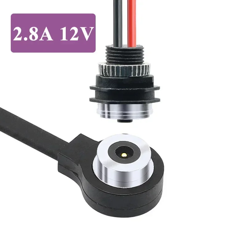 Conector de cable de carga magnético resistente al agua 2.8A 12V macho hembra Anti cortocircuito cabeza magnética para dispositivos portátiles inteligentes - imagen 2