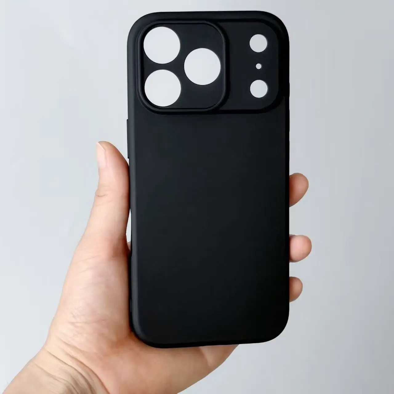 Funda de teléfono de silicona líquida para Apple iPhone 17 Pro Max 17 Air Color negro funda suave de TPU - imagen 4