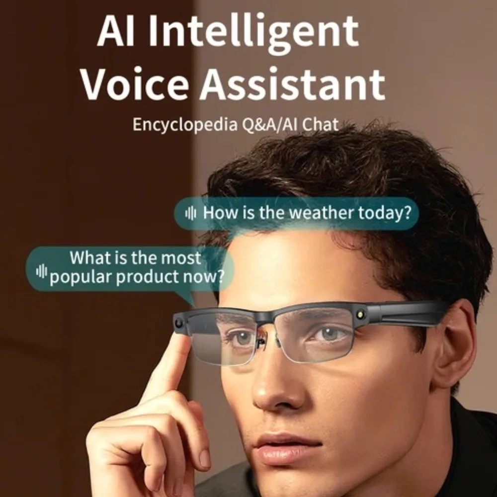 Gafas inteligentes AI, cámara de 800W, grabación de vídeos, reconocimiento de fotos, respuesta, traducción de llamadas BT, gafas de sol impermeables - imagen 5
