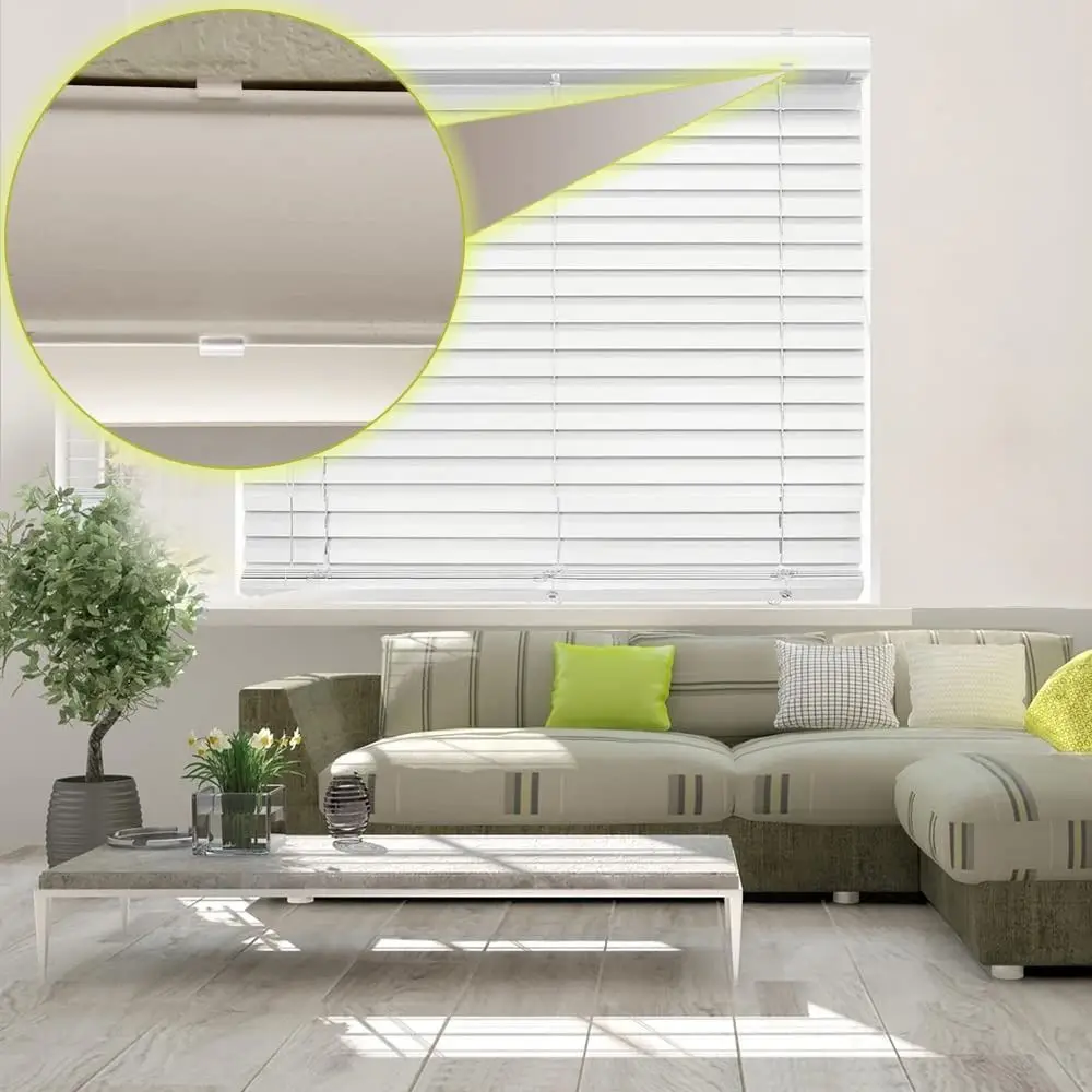 Clips de cenefa de plástico para persiana, 10 piezas, portátiles, transparentes, horizontales, de madera, repuesto - imagen 2