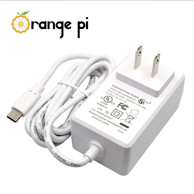 Fuente de alimentación Orange Pi 5V4A EU/US Type-C para OPi (5/5B/ Plus/4 LTS/800) - imagen 4