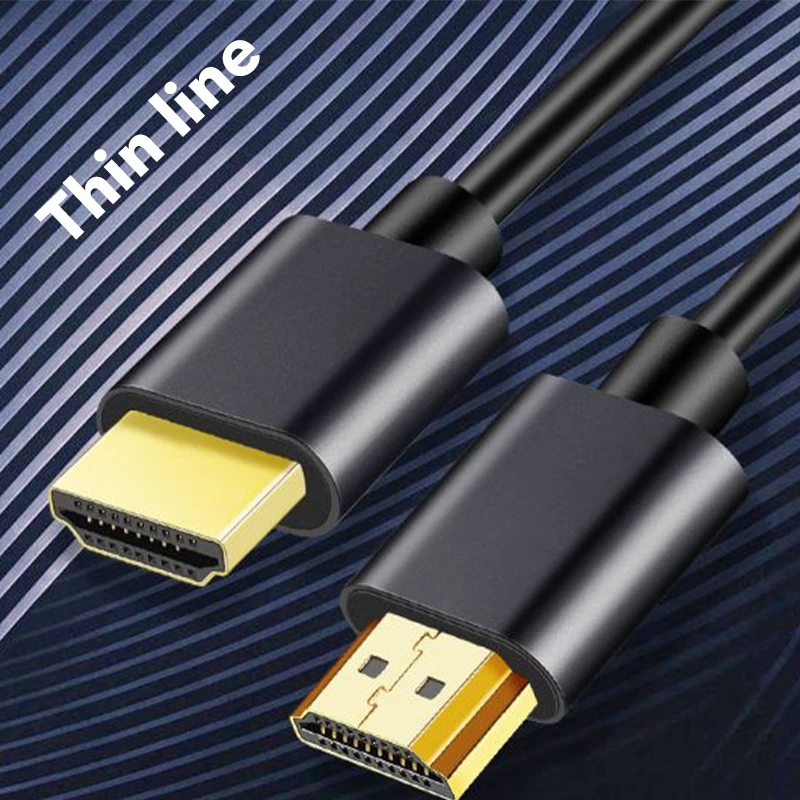0,5 m/1m/1,5 m/2m de longitud 4K @ 60Hz compatible con HDMI 2,0 Cable fino Cable de conexión de alta velocidad Cable de Audio y vídeo para PS4 Xbox HDTV - imagen 2