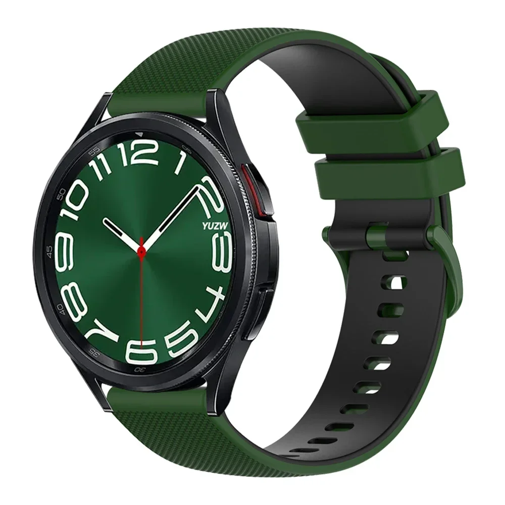 Correa de dos tonos para Samsung Galaxy Watch 6 4 Classic 5 Pro 45mm 40mm 44mm 43mm 47mm correa de silicona para Galaxy Watch 3 41 45mm Gear - imagen 2