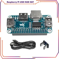 Raspberry Pi HAT USB a Ethernet RJ45 con Hub de 3 Puertos