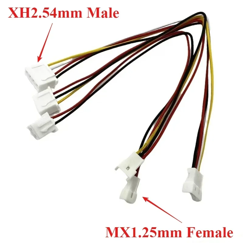 1/5/10/50 unids/lote MX1.25mm hembra a XH2.54mm macho 2P 3P 4P cable de juguete para niños jst MX1.25 XH2.54 longitud del cable 15cm 28AWG - imagen 4