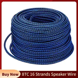 Cable Altavoz OCC Cobre Cristal Único 8AWG 16 Hilos – Alta Fidelidad