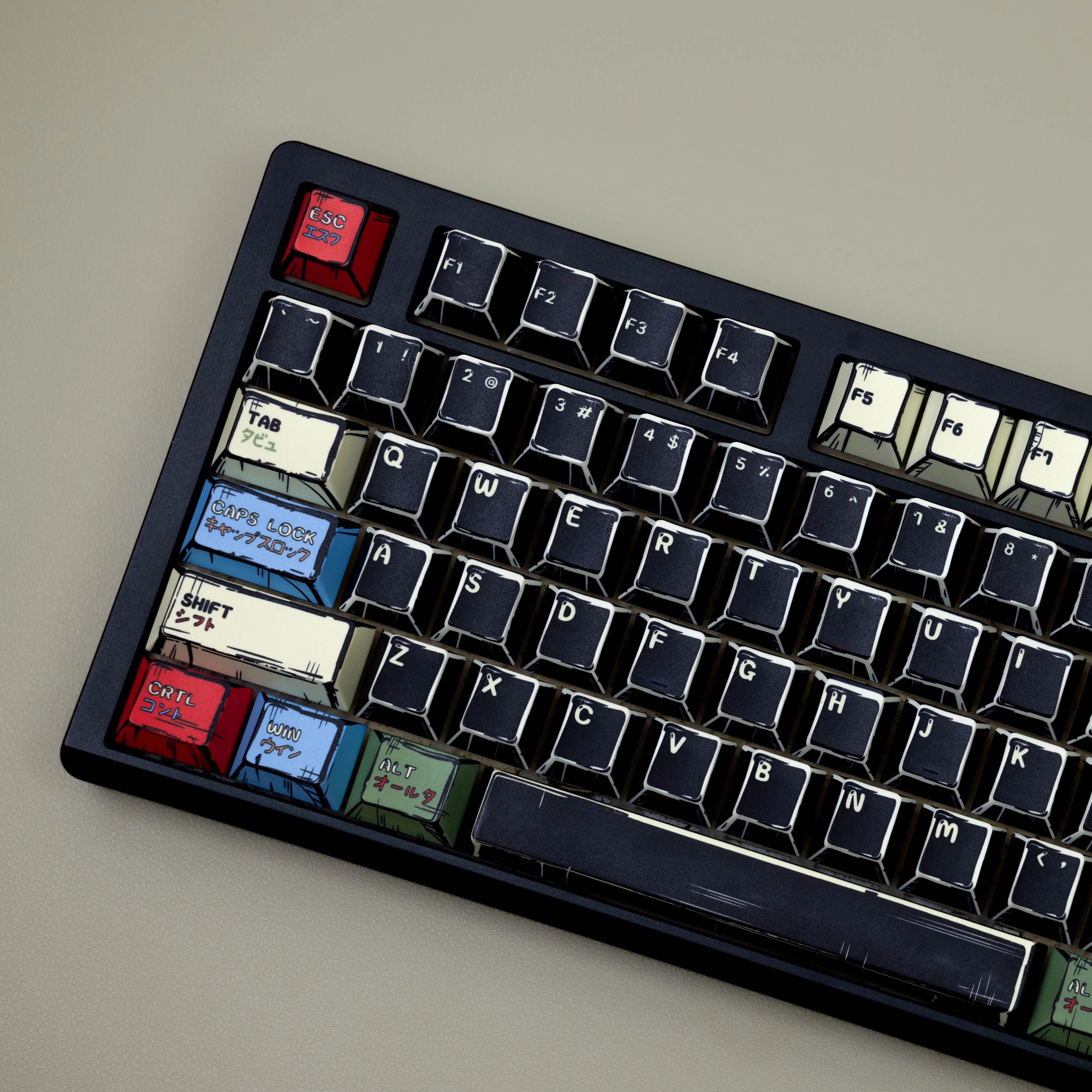 Teclas cómicas Godzilla Monster DE/FR/ES/RU/KR/EN/AR/JP Dye Sub PBT Cherry Profile Keycaps para teclados mecánicos Wooting Hi75 - imagen 2