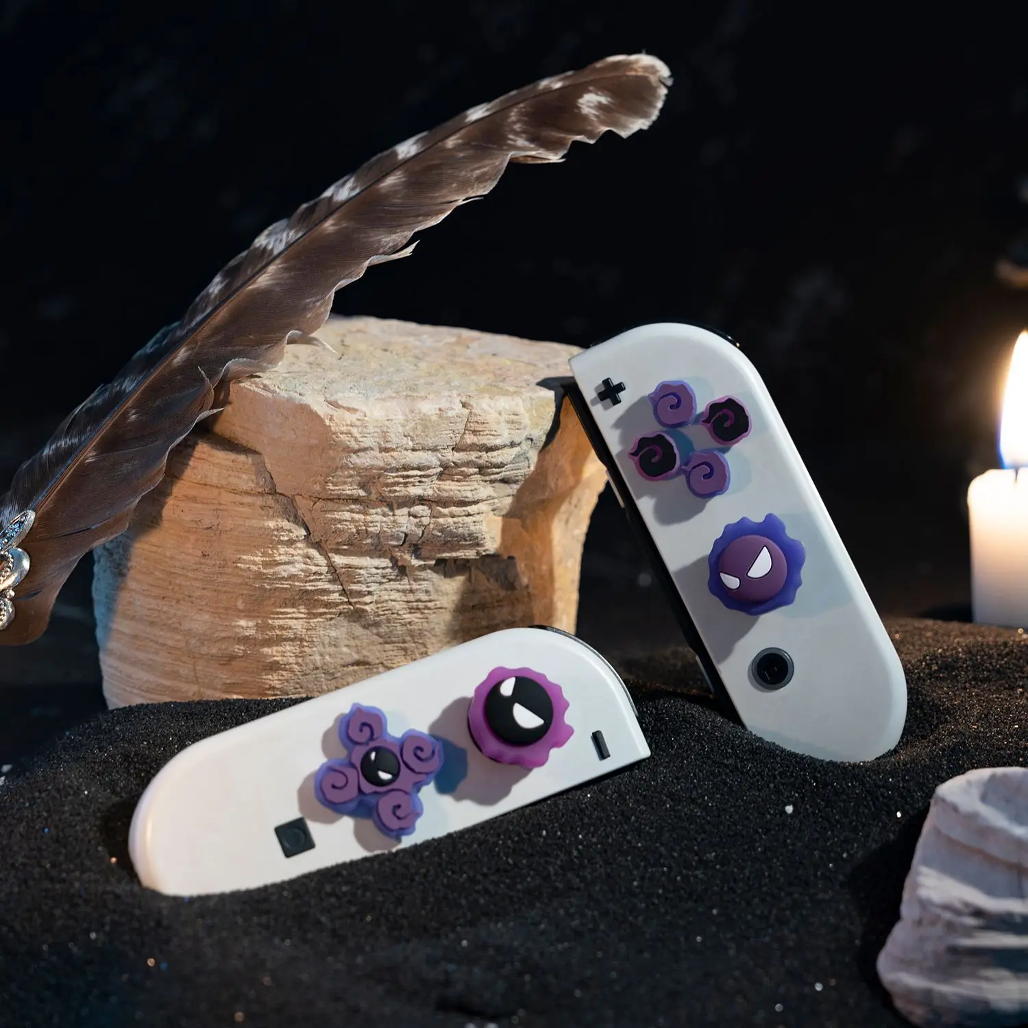 Funda de silicona luminosa suave con botón en D, pegatina de llave ABXY, funda de piel para Nintendo Switch Oled Joy-con Thumb Stick, tapa de agarre - imagen 3