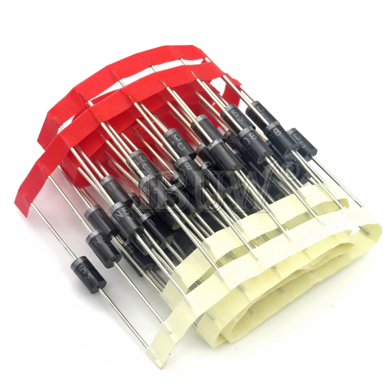 20 piezas diodo rectificador 1N5408 1N5404 1N5401 1N5822 1N5818 UF5408 UF5402 6A10 10A10 DO-27 nuevo ORIGINAL - imagen 2