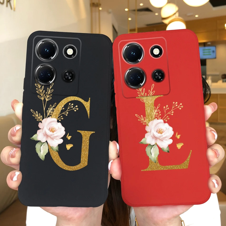 Funda de silicona antideslizante para Infinix Note 30 Pro 30i, carcasa con nombre de 26 letras, mate, para Infinix Note 30 30Pro 30 i - imagen 2