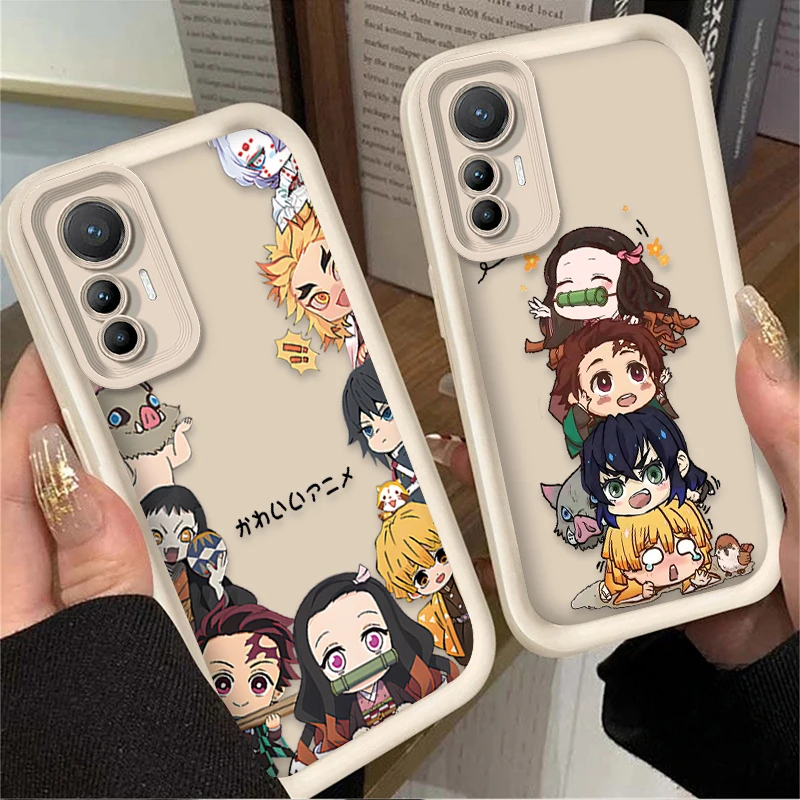 Preciosa funda mate Demon Slayer para Xiaomi 14T 13T 12T 11T 13 12 11 Lite 5G NE POCO X6 X5 F6 F5 F3 X4 GT X3 NFC M5S C65 M6 Pro - imagen 2