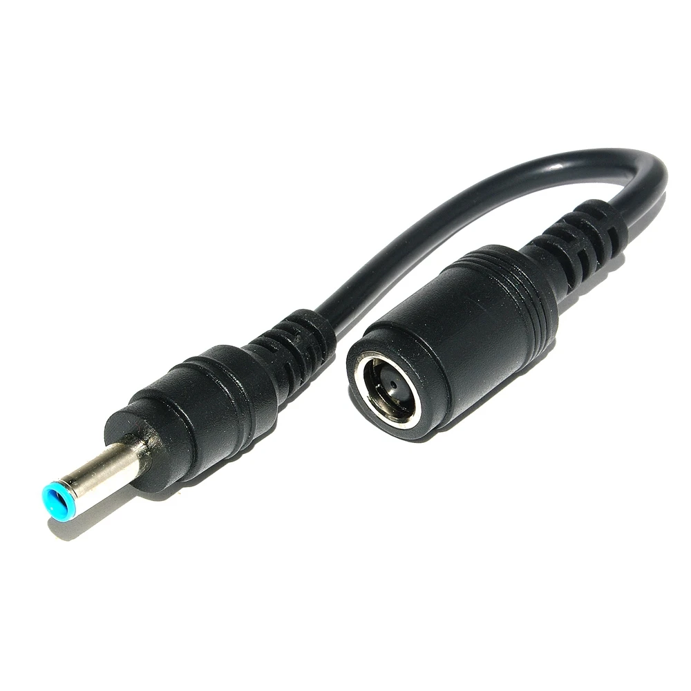 20CM hembra 7,4mm x 5,0mm a 4,5mm x 3,0mm adaptador de cargador macho Cable convertidor de enchufe de alimentación conector CC para Dell Hp