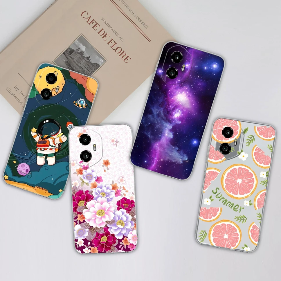 Funda de teléfono para Honor 300 Pro, Funda protectora de silicona suave con bonita flor transparente para Honor300Pro 300Pro, Funda de 6,78 pulgadas - imagen 4