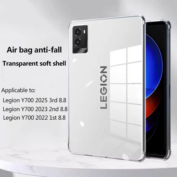 Funda de TPU suave transparente para Lenovo Legion Y700 3.a generación 8,8 pulgadas TB321FU Legion Y700 2025 2023 2.a 2022 1a