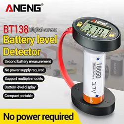 Comprobador de Baterías Digital ANENG BT138, Detector de Capacidad de Baterías de Litio, Analizador con Pantalla, Comprobador de Pilas AAA, AA y de Botón