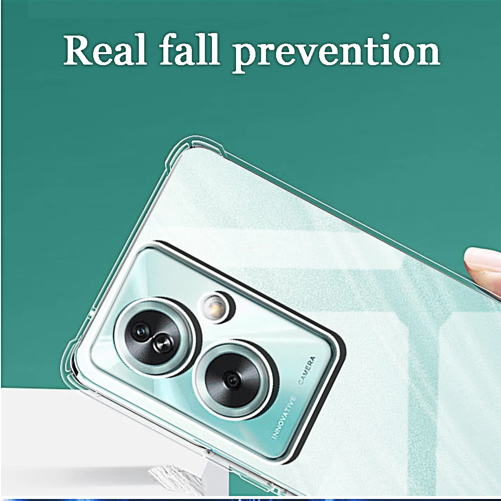 Funda de teléfono a prueba de golpes para Oppo A79 A98 5G A78 A58 A38 A18 4G A53 A53s A52 A72 A17 funda trasera de TPU suave de silicona transparente - imagen 4