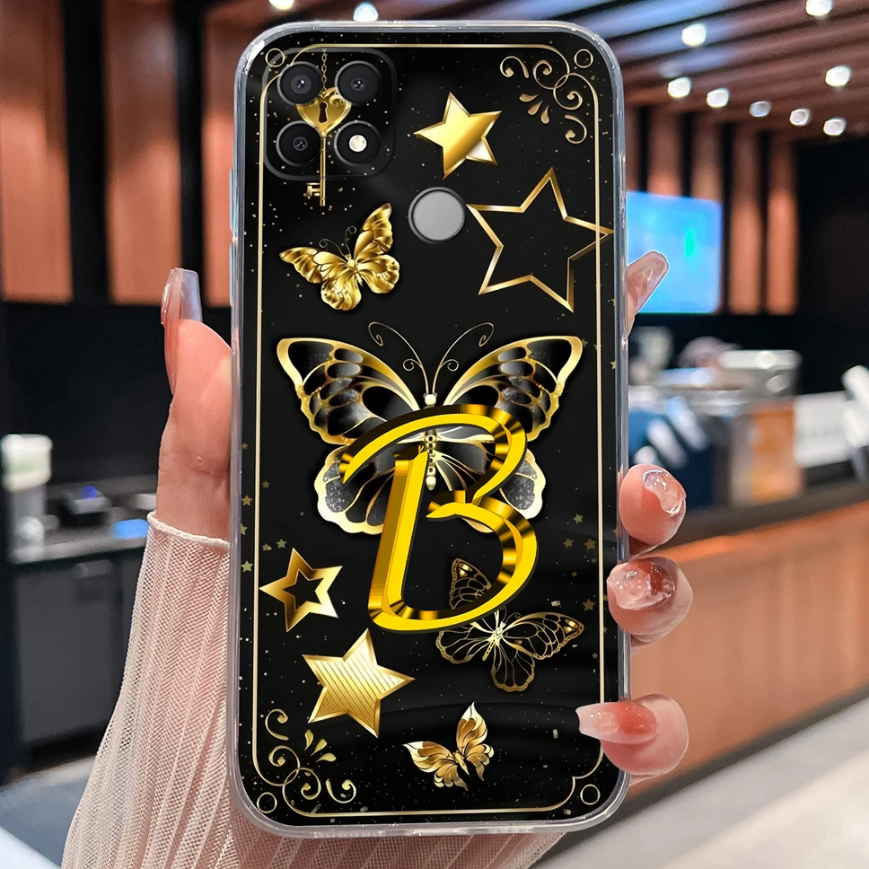 Para Oppo A35 A15 A15S pareja Funda de teléfono letras de moda suave TPU transparente Funda de silicona para OppoA 35 A 15 parachoques ligero - imagen 5