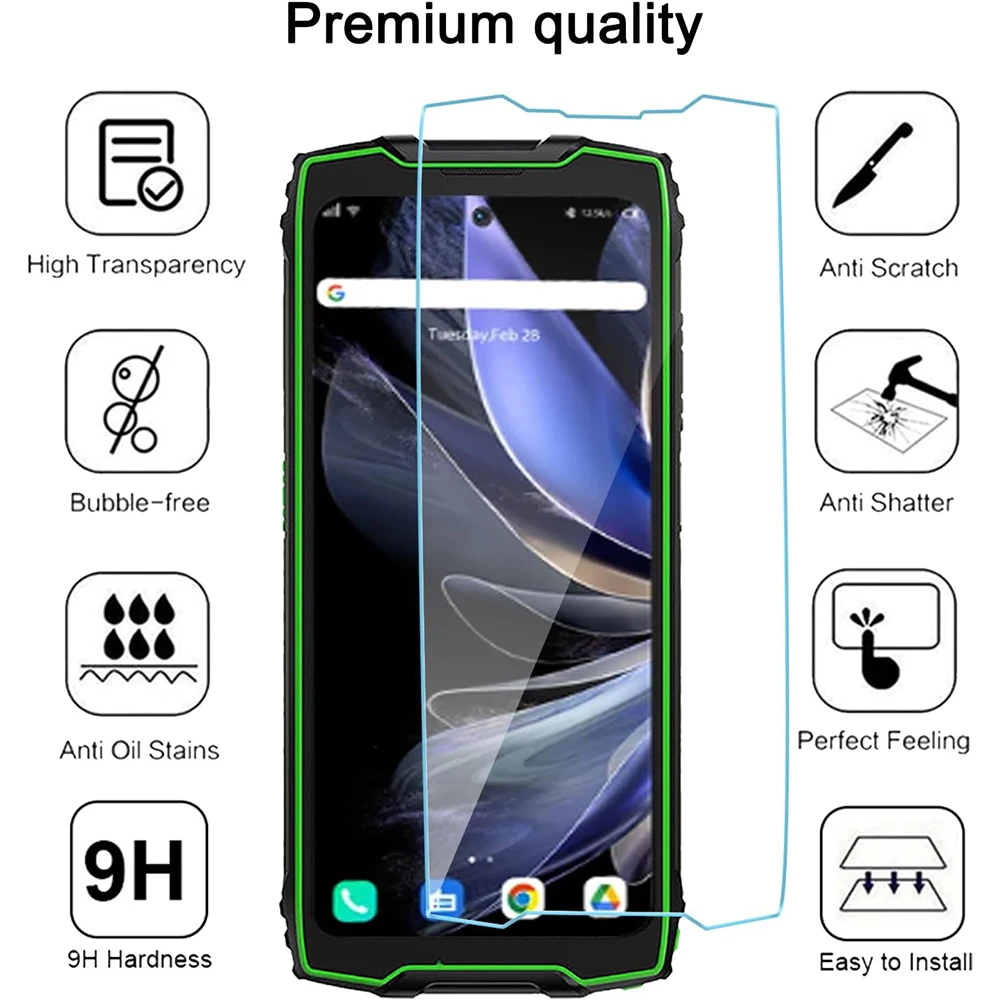 Cubierta protectora de vidrio para Blackview BV8200, Protector de pantalla de vidrio templado para Blackview BV8200, Protector de lente de cámara - imagen 3