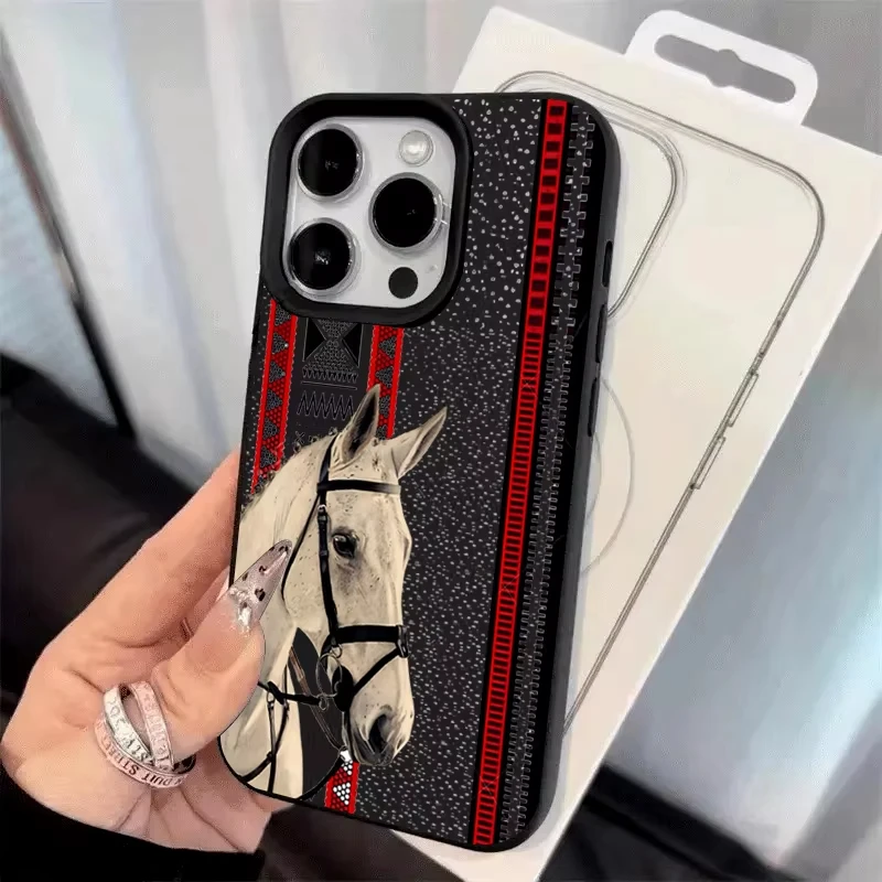 Funda de teléfono con diseño de caballo tótem Vintage para iPhone 11 12 13 14 15 16 17 Pro Max 17 Air 15 14 Plus X XS Max XR, funda de silicona suave - imagen 5