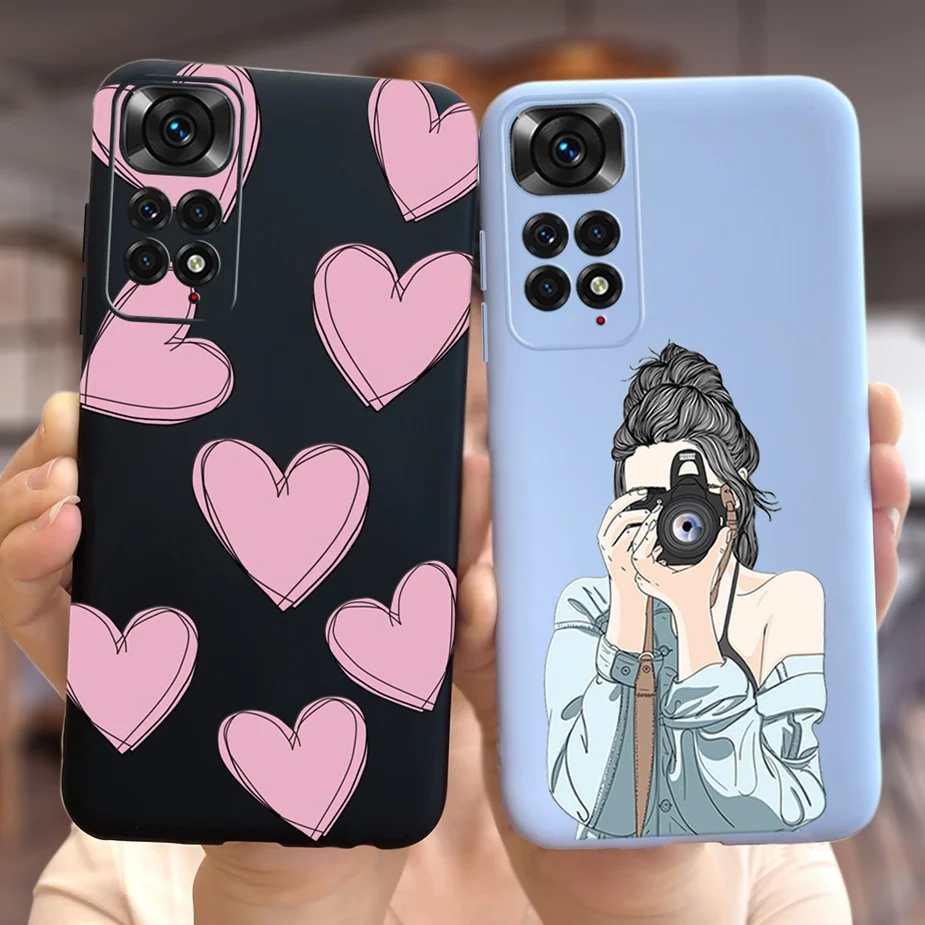 Funda de silicona suave para Xiaomi Redmi Note 11, 4G, hermosa, corazón de amor, funda para Xiaomi Redmi Note 11 Pro Note11 S