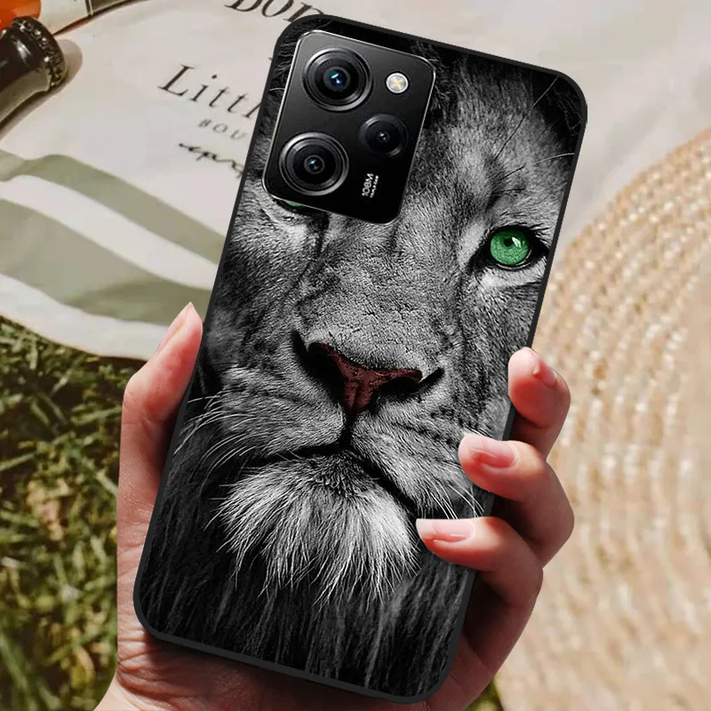 Para Xiaomi Poco X5 5G funda León Tigre gato negro silicona suave contraportada fundas para Poco X5 Pro funda Coque POCOX5 X5Pro - imagen 5