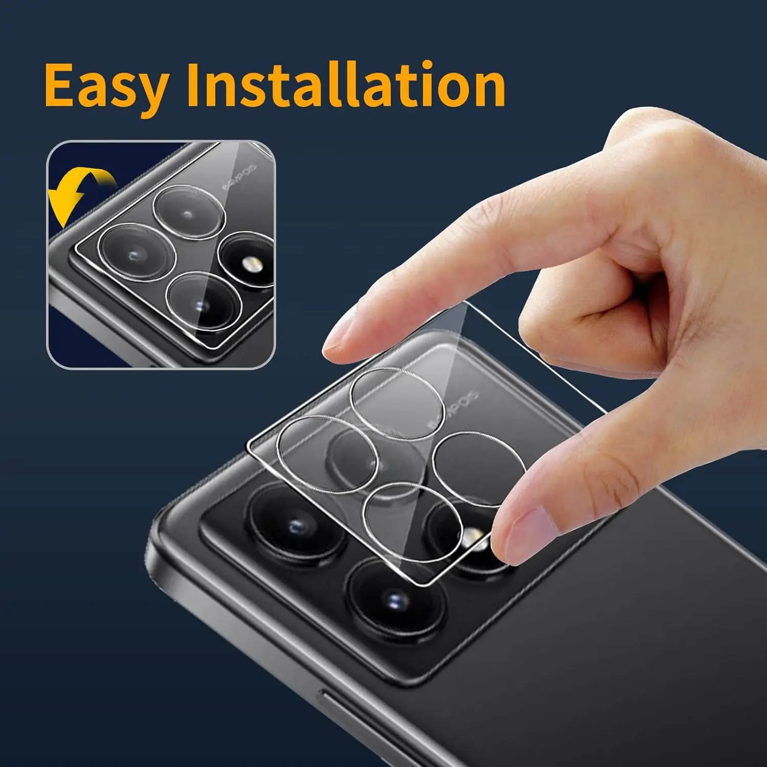 Vidrio Templado 3D 9H para POCO X6 Pro, Protector de lente de cámara completa para Xiaomi POCO X6Pro - imagen 5