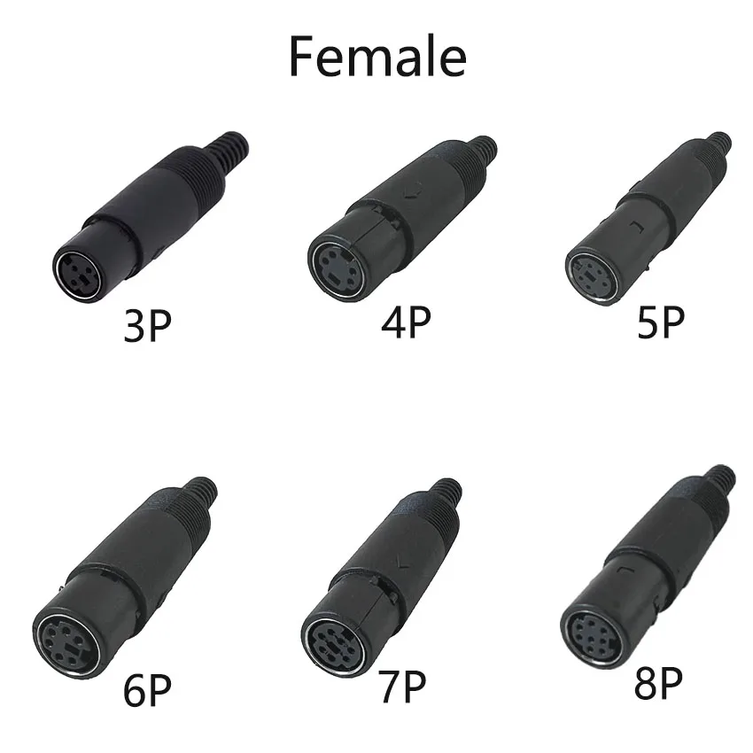 Mini enchufe DIN de 3/4/5/6/7/8 pines, montaje de Cable de chasis, enchufe macho hembra, Cable de soldadura de 3-8 pines, Terminal S, conector macho Mini PS2 - imagen 2