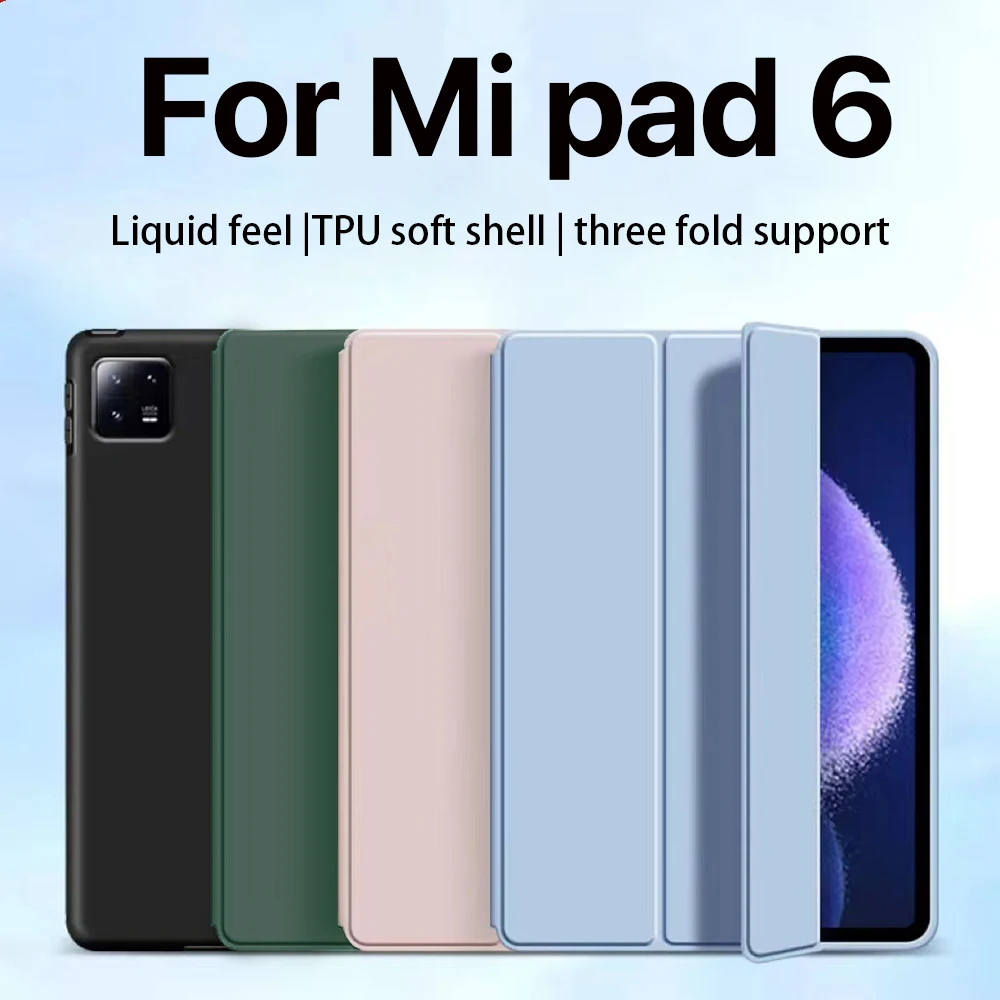 Español Funda protectora para Xiaomi Mi Pad 5/6, accesorios para Tablet, soporte magnético, activación automática, 11 pulgadas, Pro 5/6 - imagen 2