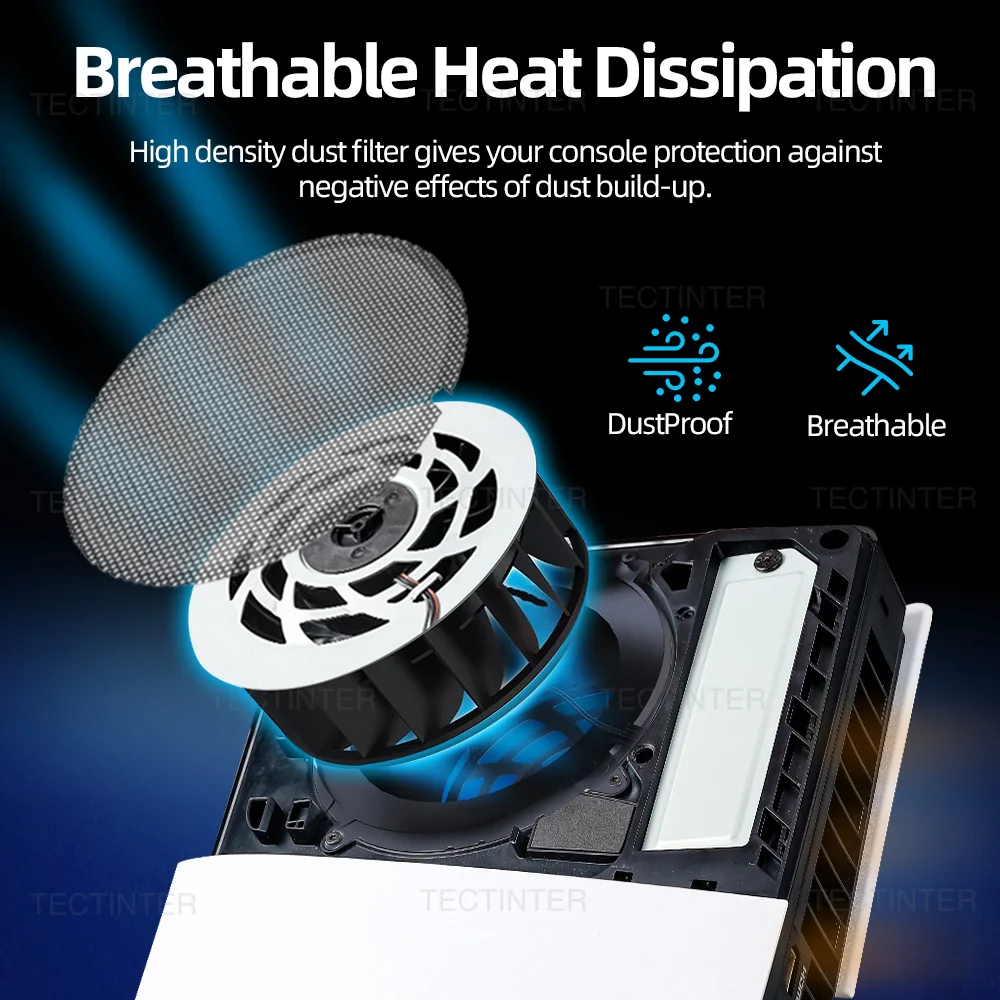 4 Uds para consola PS5 filtro de polvo funda de malla a prueba de polvo para PS5/PS5 delgada fácil limpieza para accesorios de juego PlayStation 5 - imagen 4