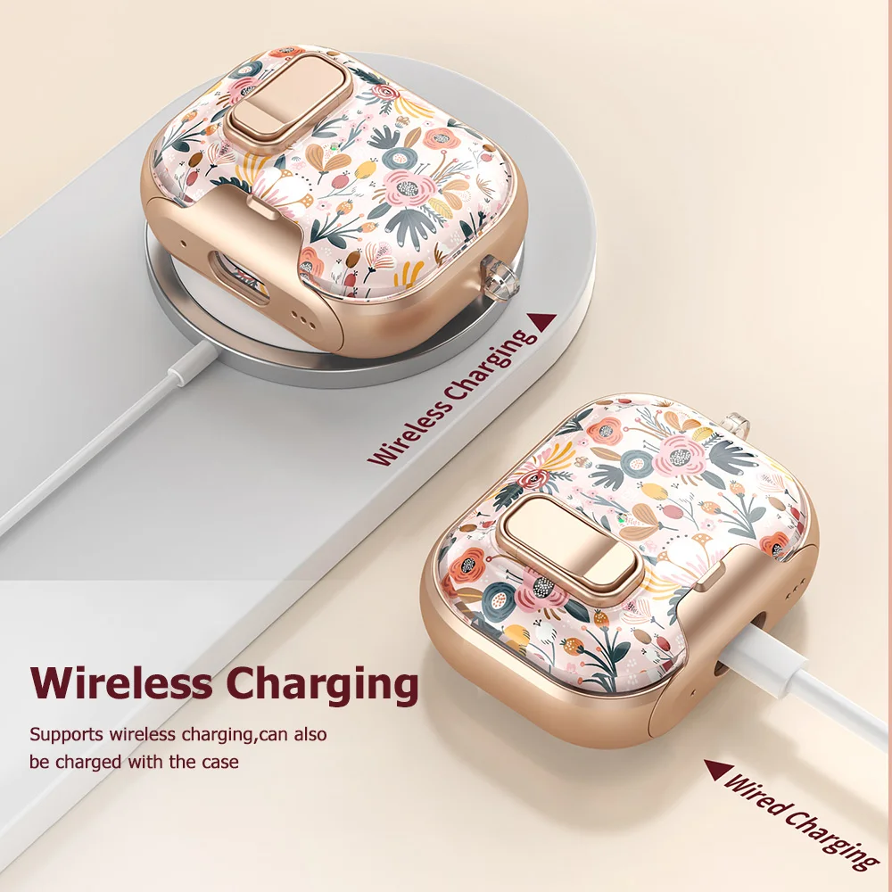 Funda de auriculares pintada de leopardo para AirPods Pro 3, Funda de PC de TPU a prueba de golpes para AirPods 4 Pro 2 Pro3 Pro2, Funda con gancho - imagen 4