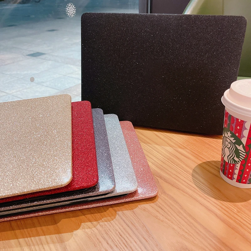 Funda de ordenador portátil con purpurina para Macbook Retina Air Pro, 13, 14, 12, 15, 16 pulgadas, cubierta de barra táctil para Mac book Pro, 13 M1, A2338, A2337