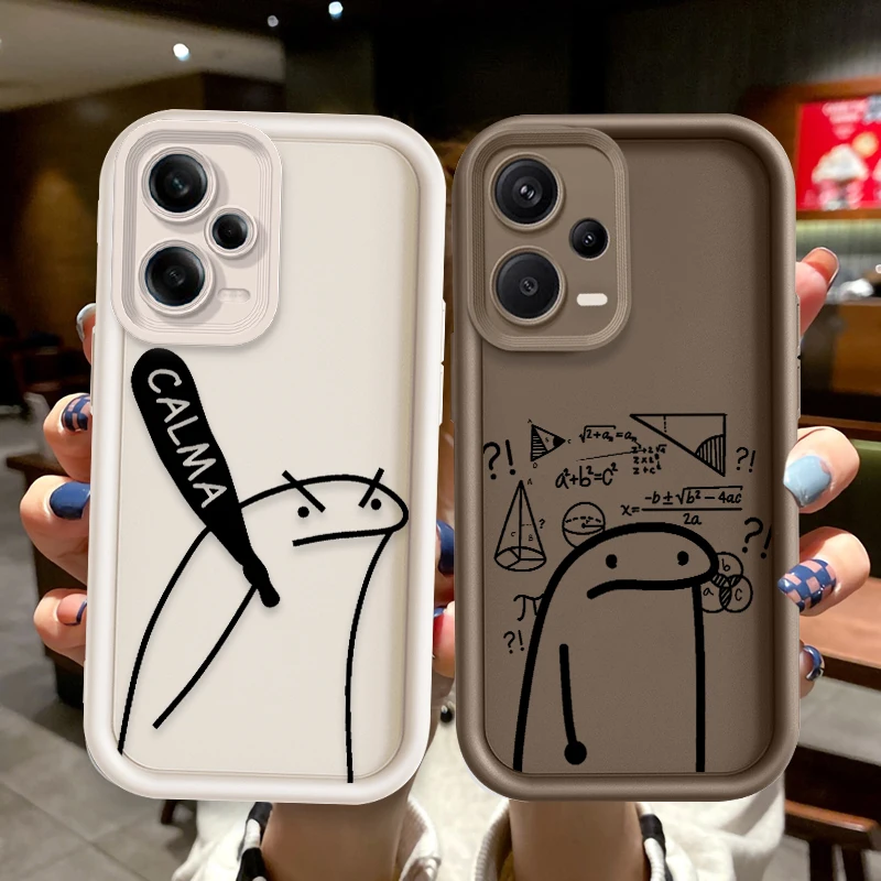 Arte divertido Stickman para Redmi Note 13 12 11 10 9 Pro Plus 5G POCO F3 F4 F5 X3 X4 X5 GT funda de teléfono de escalera de ojo suave