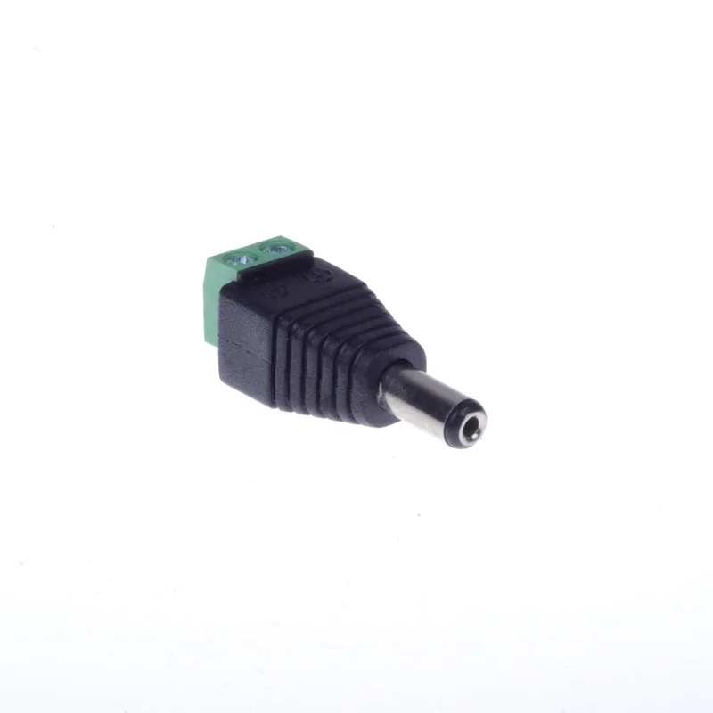 100 unids/lote 2,1mm x 5,5mm hembra macho adaptador de enchufe de alimentación CC para cámara CCTV - imagen 3