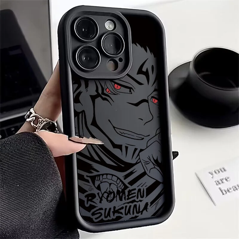 Funda de teléfono Anime Jujutsu Kaisen Gojo para Oppo Reno12 Reno11 Reno10 Reno8 Reno7 Reno6 Z T F Pro Plus 4G 5G funda trasera suave de TPU - imagen 2