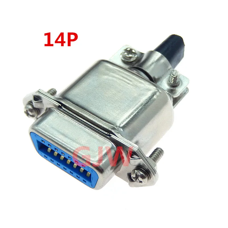 Conector Centronics de soldadura hembra serie 57, cinta CN14/24/36/50P, adaptadores de montaje de Cable para impresora de ordenador con cubierta Mental, 1 Uds.