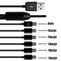USB 1 to 6 Type-C