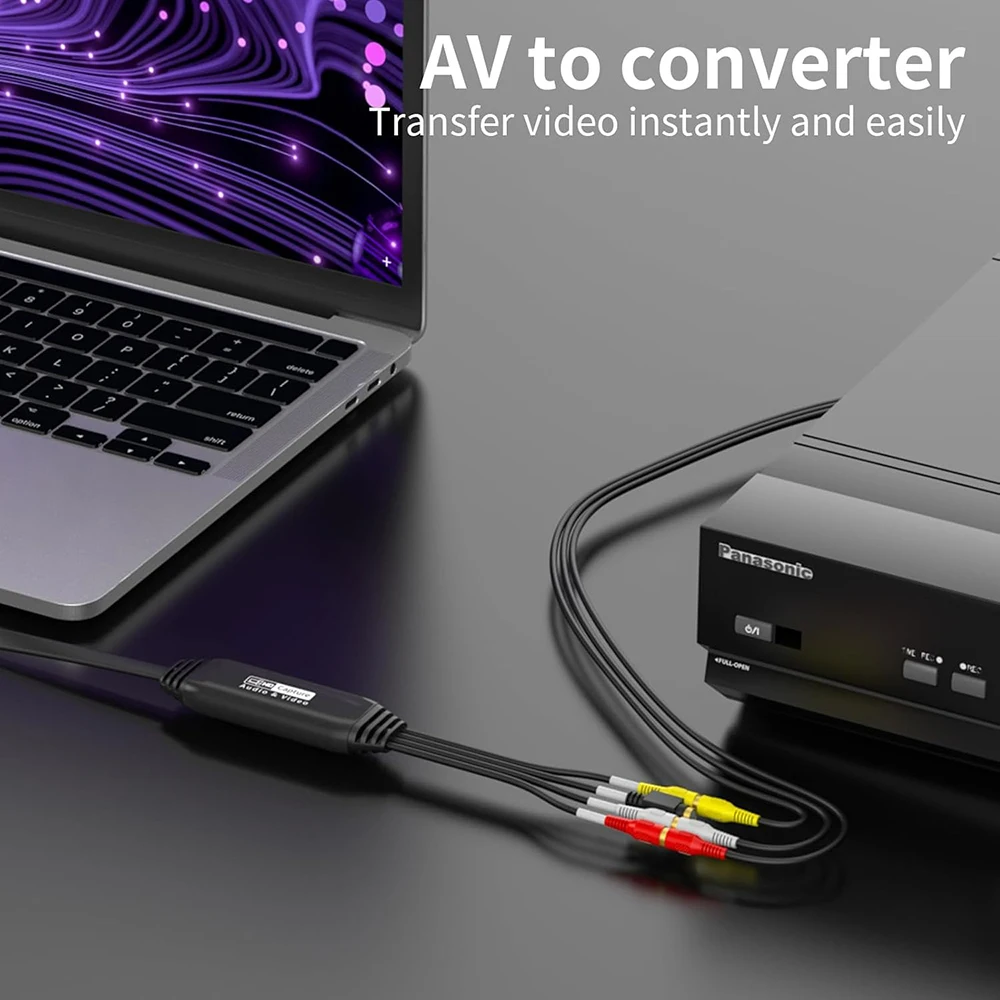 Captura de vídeo USB 2,0 para transmisión Mini DV VCR Hi8 DVD TV decodificador CVBS o equipo de fuente de vídeo S VHS a convertidor Digital - imagen 4