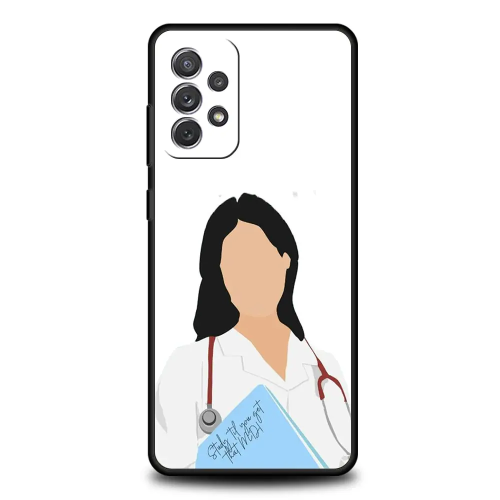 Funda de teléfono para Samsung Galaxy A15 A13 A51 A71 A41 A31 A21S A03S A05 A35 A55 A23 A25 A33 A53 A73 5G cubierta Doctor enfermera médica - imagen 2