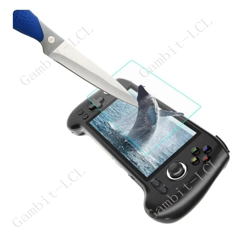 2 uds para ANBERNIC RG556 5,48 pulgadas reproductor de consola de juegos portátil vidrio templado en ANBERNICRG556 9H HD cubierta de película protectora de pantalla - imagen 2