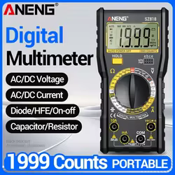 ANENG SZ818 Multimetro Digital Inteligente Pruebador Profesional Automotriz AC / DC Voltaje Corriente Resistencia Condensador Corriente Detector de Trío Eléctrico Herramientas Electricista
