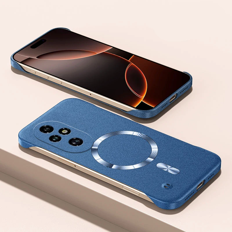 Para Magsafe funda de arenisca ultrafina sin marco para Honor X9A X9C Magic 7 Lite 300 200 100 90 80 70 60 50 Pro cubierta dura magnética - imagen 3