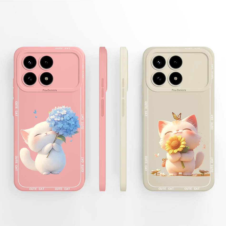 Para Redmi K90 Pro Max Funda de teléfono mariposa Rosa suave silicona líquida anticaída Funda para Redmi K 90ProMax Funda ligera Capa - imagen 3