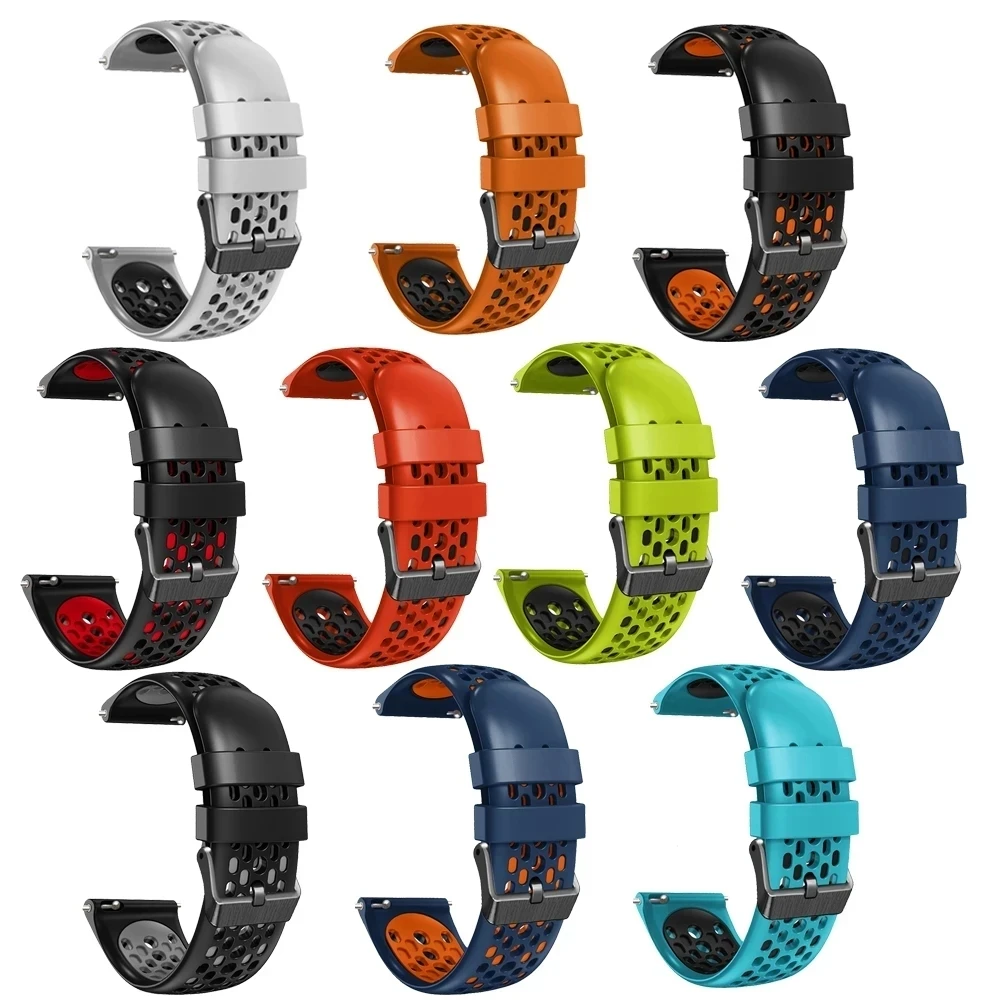 Pulsera de silicona de 22mm para Amazfit GTR 4/3 Pro/2e/gtr47 mm, correas redondas para reloj inteligente Amazfit Cheetah Pro - imagen 3