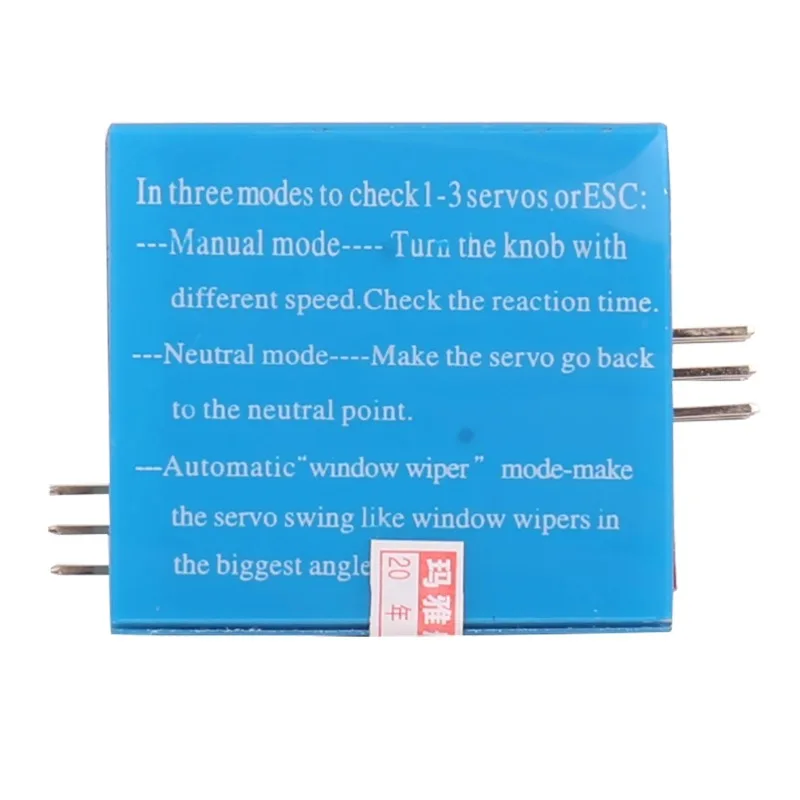 Probador de servomotor simple, motor eléctricamente ajustable, modelo de avión, probador de controlador de velocidad multifuncional - imagen 2