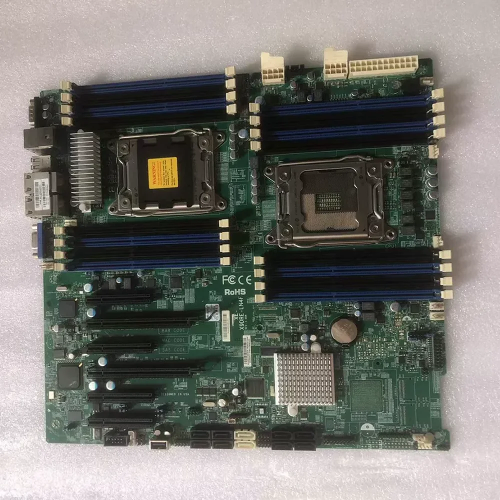 Placa base del servidor E5-2600 Familia ECC LGA2011 DDR3 8x SATA2 y 2x puertos SATA3 X9DRE-LN4F - imagen 5